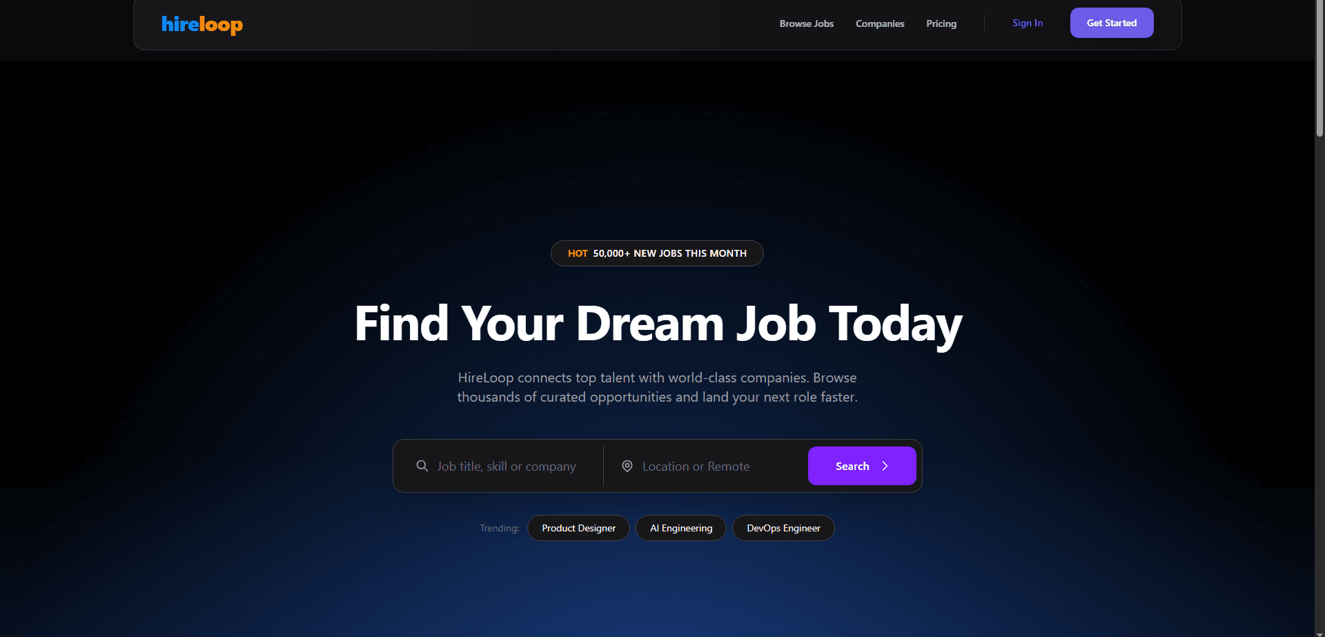 HireLoop project preview